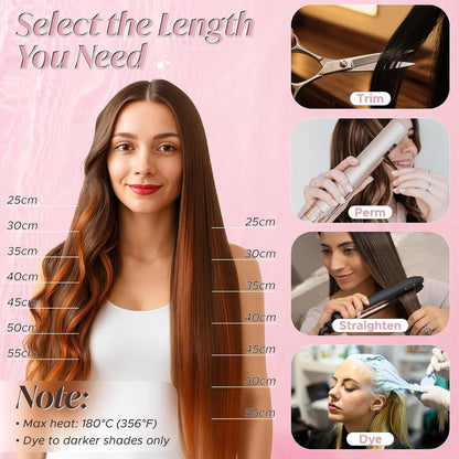 Clip-In Haarverlängerung Echthaar Ascheblond 50cm