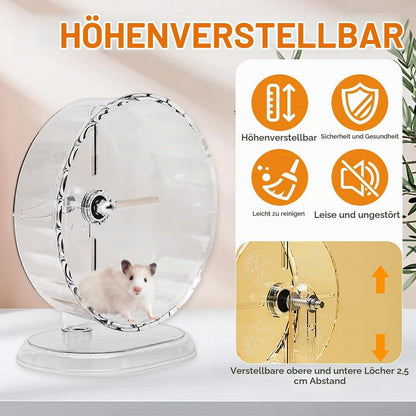 Super-leises Hamsterrad Ø24cm – Rutschfest & Einstellbar