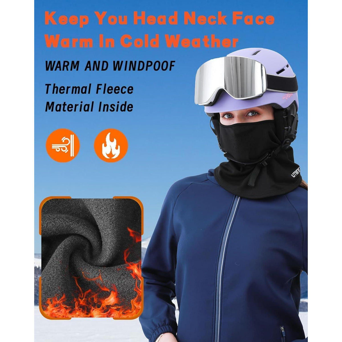 Sturmhaube Herren Winter Warm & Winddicht für Outdoor & Sport