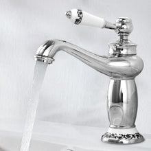 Retro Bad Wasserhahn mit Wasserfallauslauf Vintage Silber