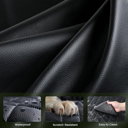 Hundedecke Auto Rückbank mit Harter Unterseite 136x60cm, Wasserdicht & Kratzfest