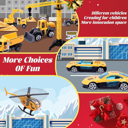 Adventskalender Kinder: Baufahrzeuge & Baustelle Spielzeug