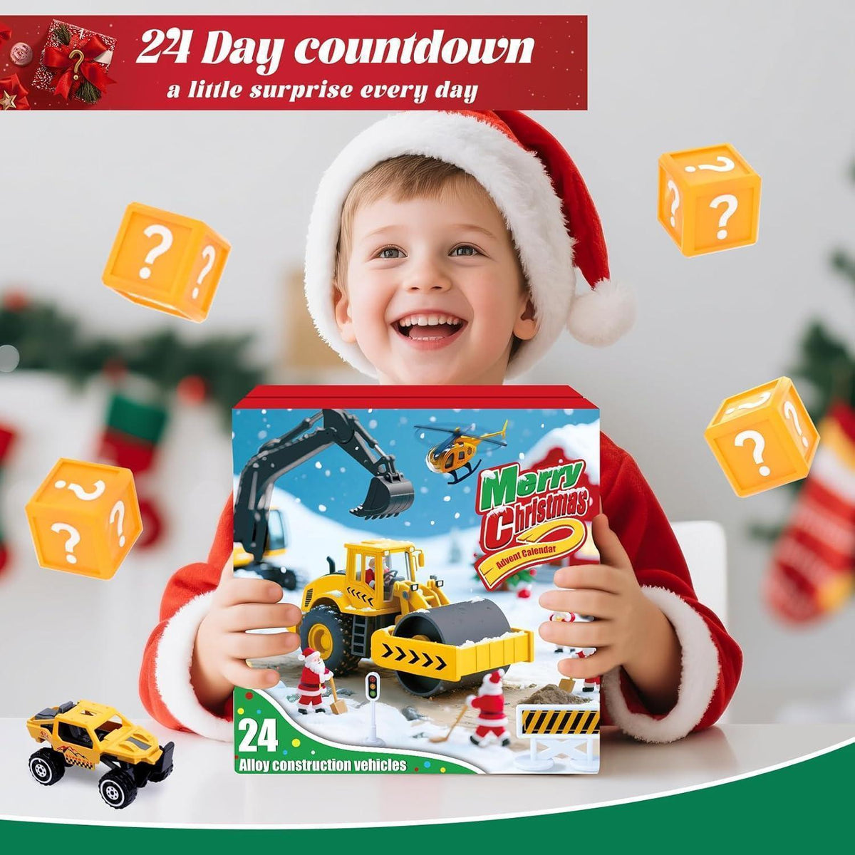 Adventskalender Kinder: Baufahrzeuge & Baustelle Spielzeug