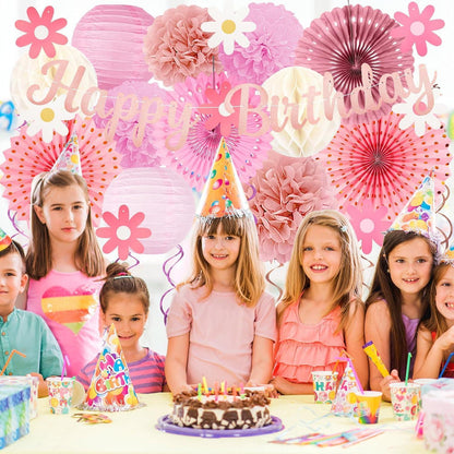 29-teiliges Partydeko-Set Roségold Pink Beige