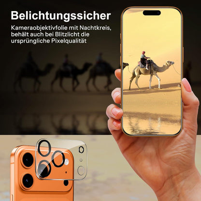 Displayschutzfolie für iPhone 17 Pro Max, 3er-Pack mit Kameraschutz