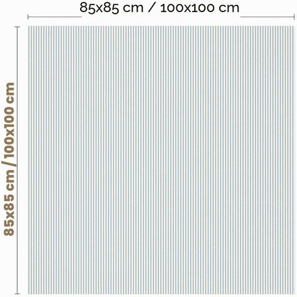 Hellblaue Tischdecke gestreift 100x100 cm – Modern & Pflegeleicht