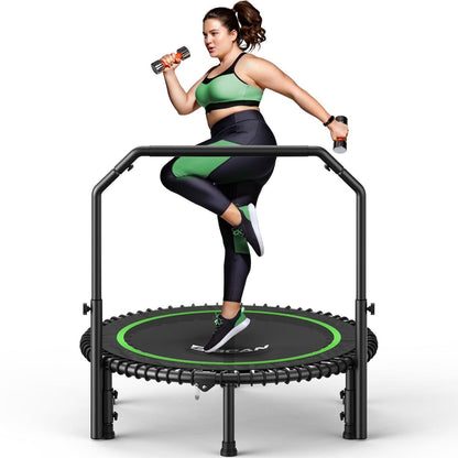 Fitness Trampolin für Erwachsene – 102cm, Verstellbarer Griff