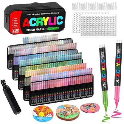 288 Acrylstifte Set – Marker für Steine, Glas & Basteln