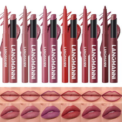 12-teiliges Lippen-Set: Samtmatte Farben & Konturen