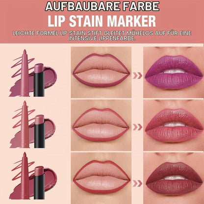 12-teiliges Lippen-Set: Samtmatte Farben & Konturen