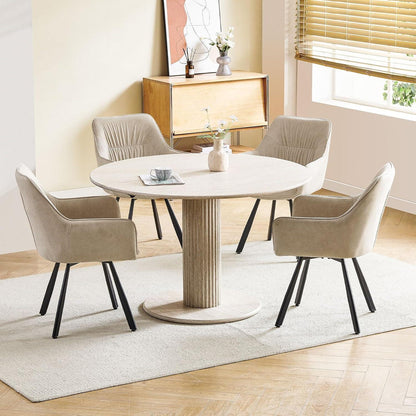 Drehbarer Esszimmerstuhl Set 2x Samt, Modern & Komfortabel