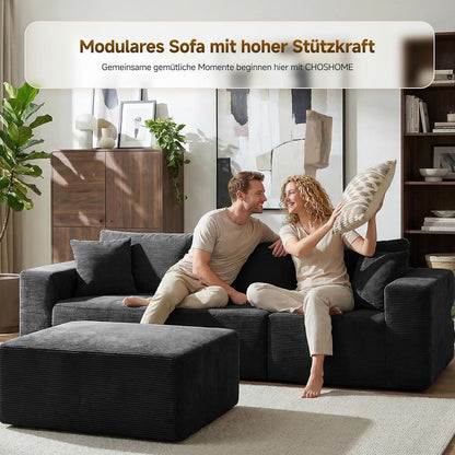 Großes Ecksofa 275cm mit Schlaffunktion & Ottomane