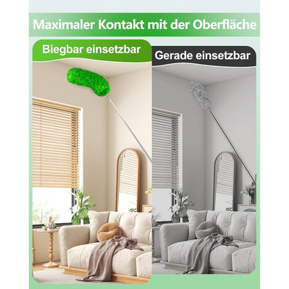 Teleskop Staubwedel ausziehbar, waschbar, grün