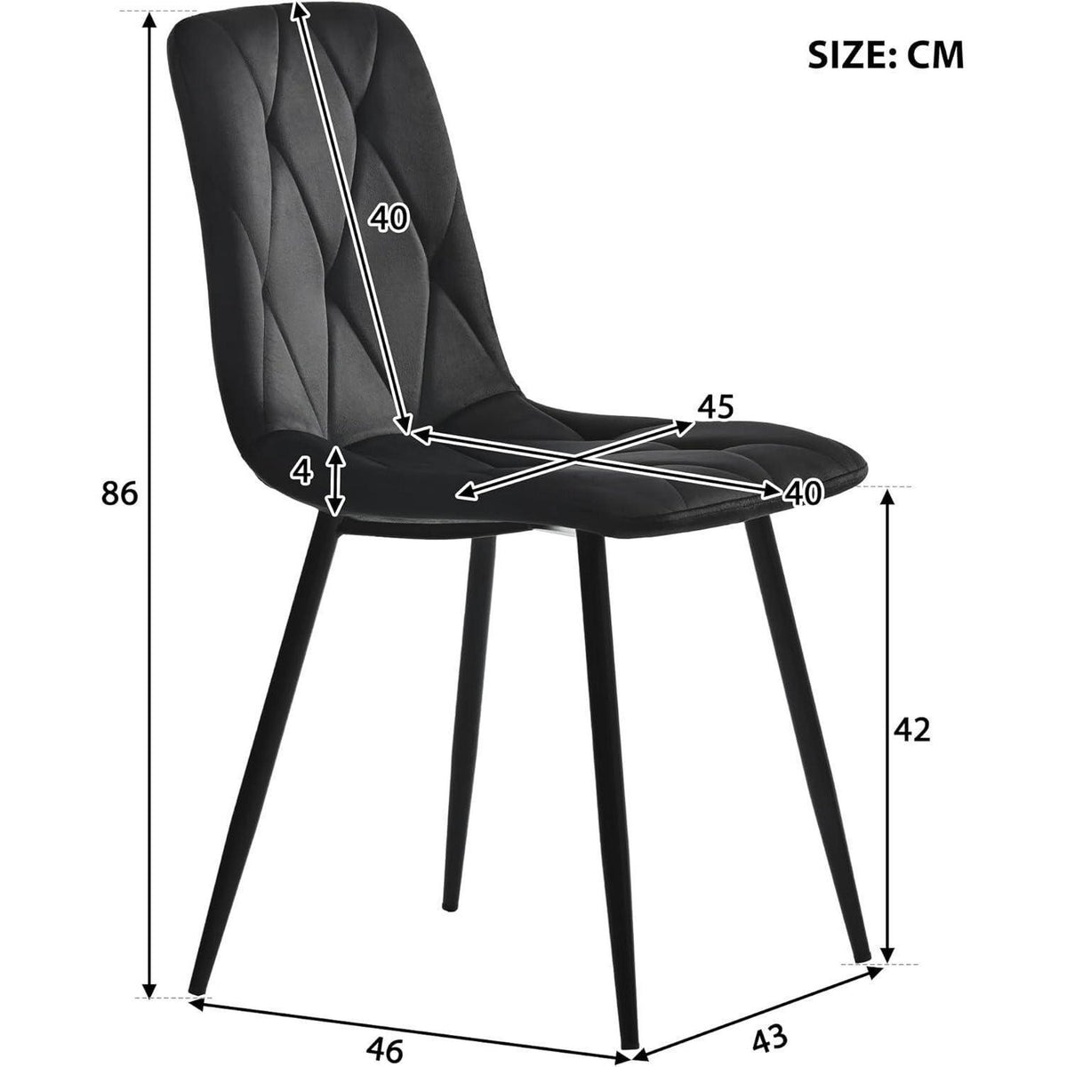 Runder Esstisch Set mit 4 Samtstühlen – Modern & Elegant