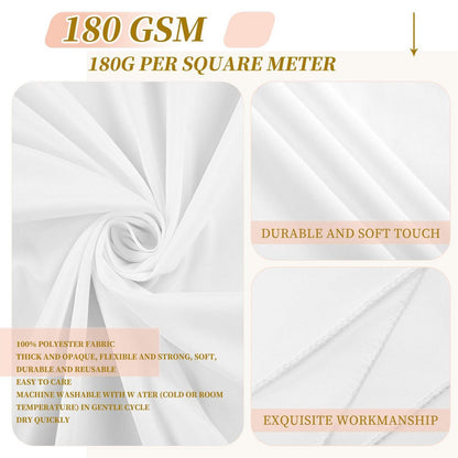 Weiße Tischdecke 132x132cm – Quadratisch, Polyester, Waschbar