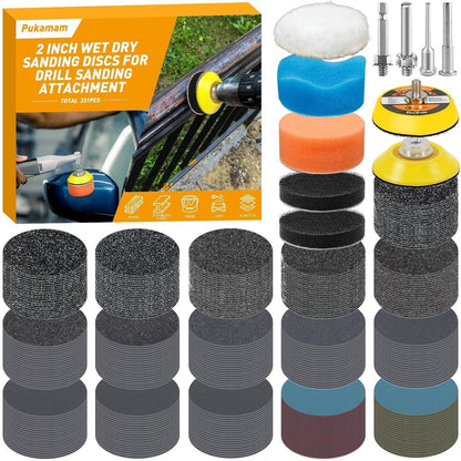 Nassschleifpapier Klett 50mm Körnung 60-10000 für Bohrmaschine & Akkuschrauber