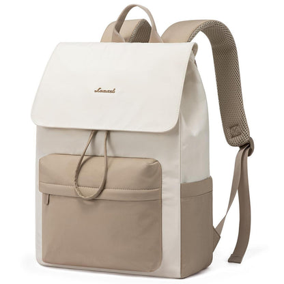 Laptop Rucksack Damen Wasserdicht – 15.6 Zoll, Beige & Khaki
