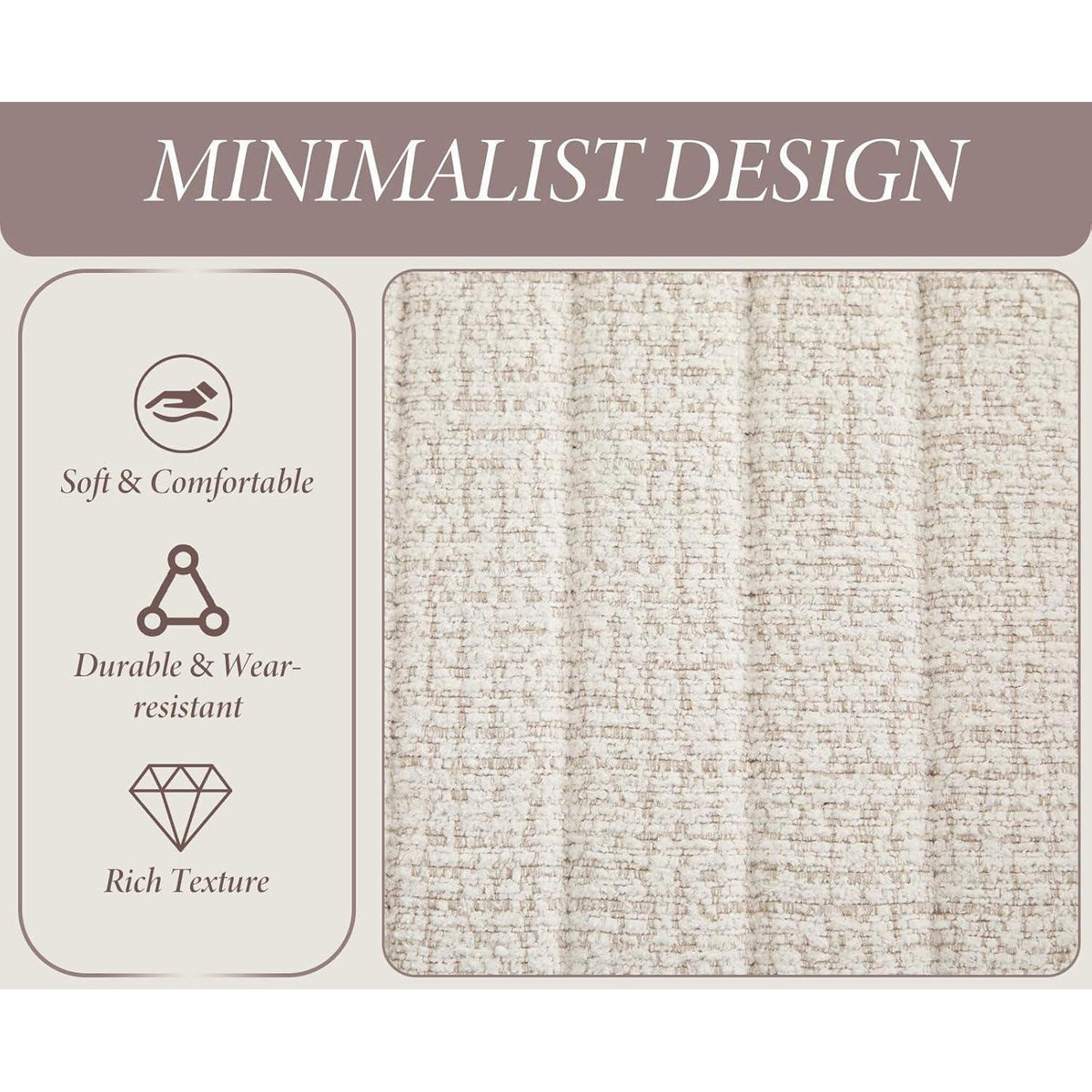Esszimmerstühle Set 4er – Chenille, Metallgestell, Flügelrücken