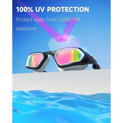 Schwimmbrille mit Anti-Beschlag und UV-Schutz, polarisierte Linse