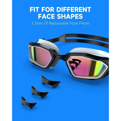 Schwimmbrille mit Anti-Beschlag und UV-Schutz, polarisierte Linse