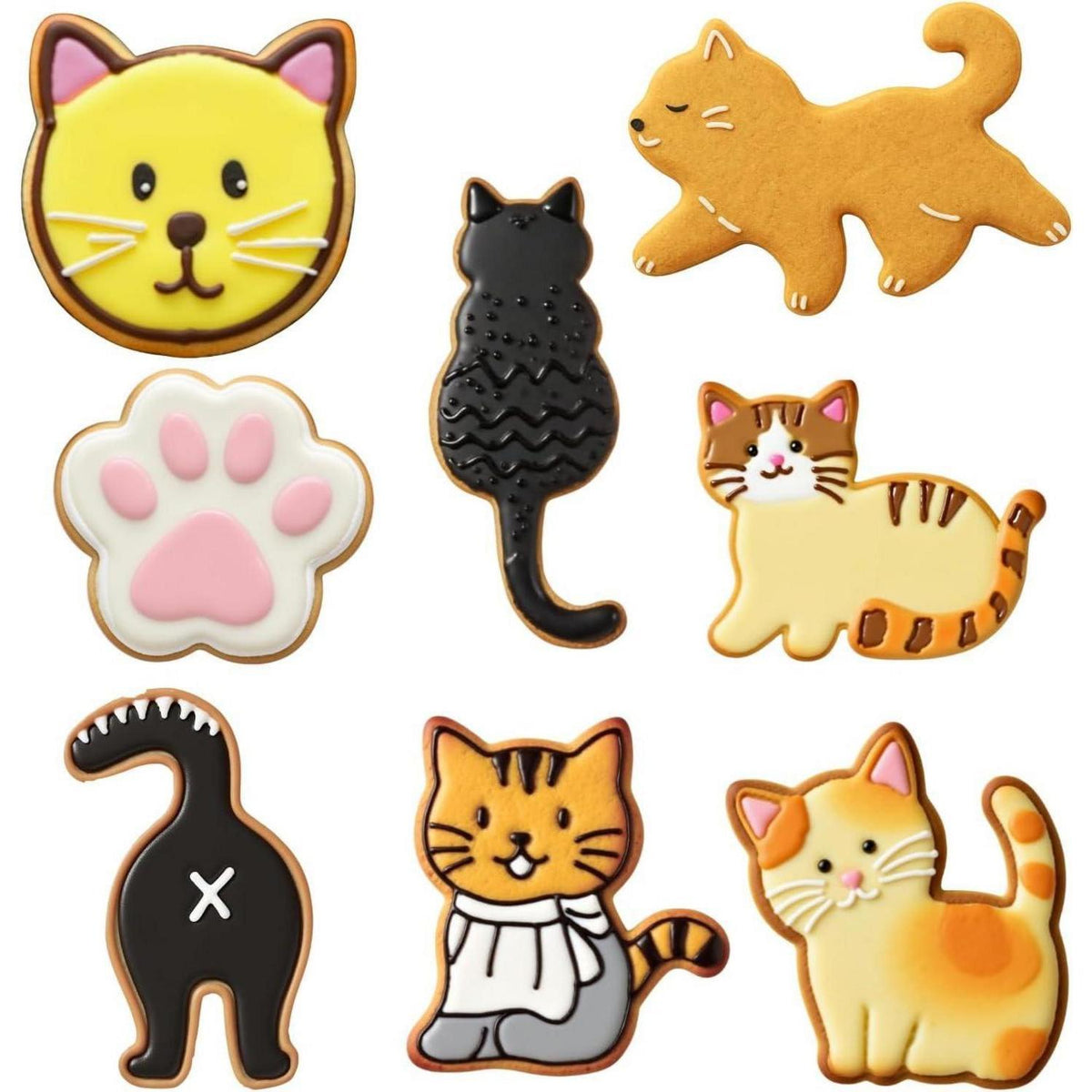 8-teiliges Katzen-Ausstechformen-Set aus Edelstahl