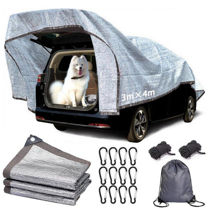 Schattennetz Auto Hund 3x4m – Sonnenschutz & Hitzeschutz