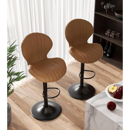 Verstellbarer Barhocker 3er Set mit Fußstütze & 360° Drehung