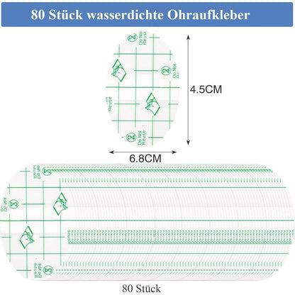 80x Wasserdichte Ohrpflaster Kinder – Schwimmen, Duschen, Sport