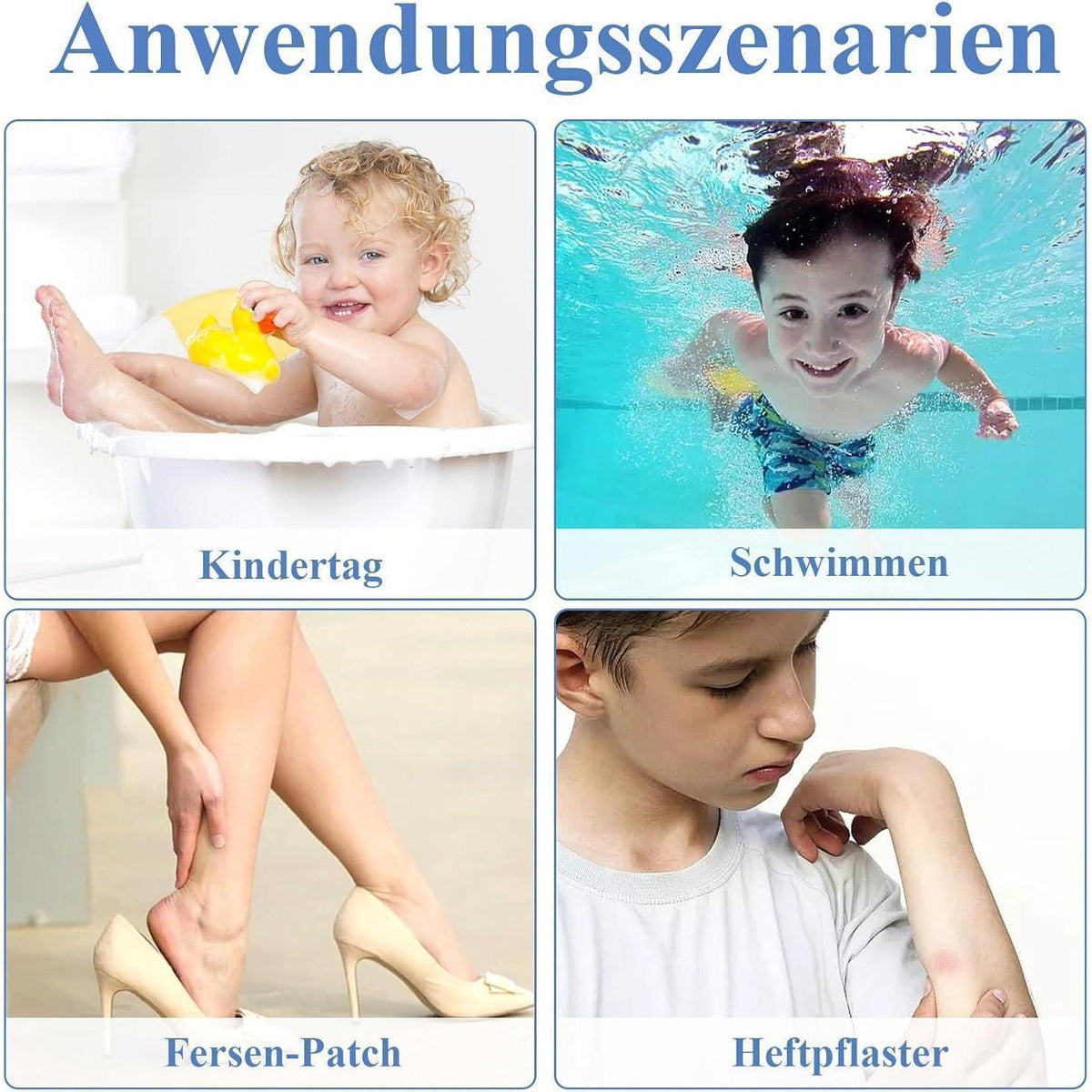 80x Wasserdichte Ohrpflaster Kinder – Schwimmen, Duschen, Sport