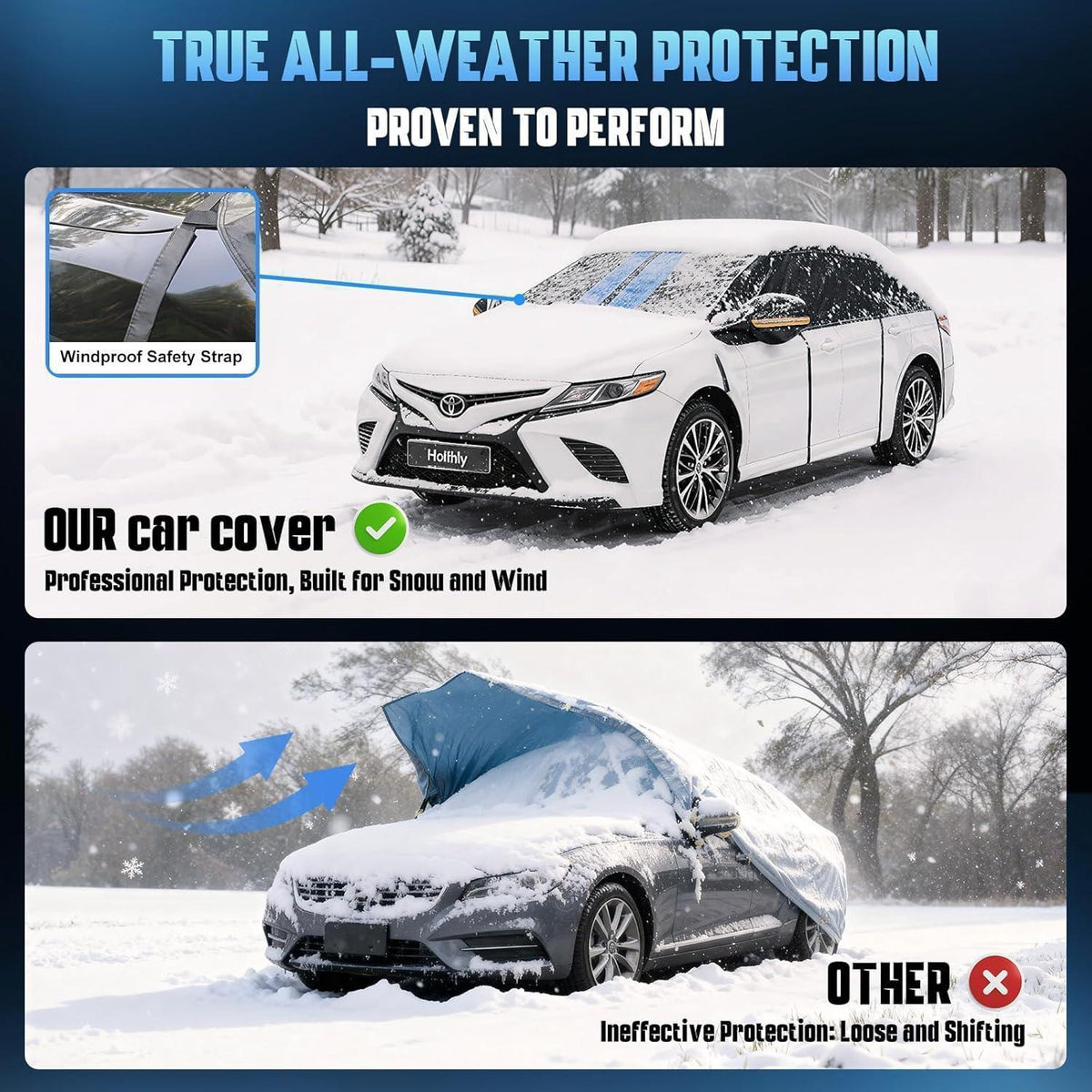 Halbgarage SUV Winter Schutzplane Schnee Regen Staub