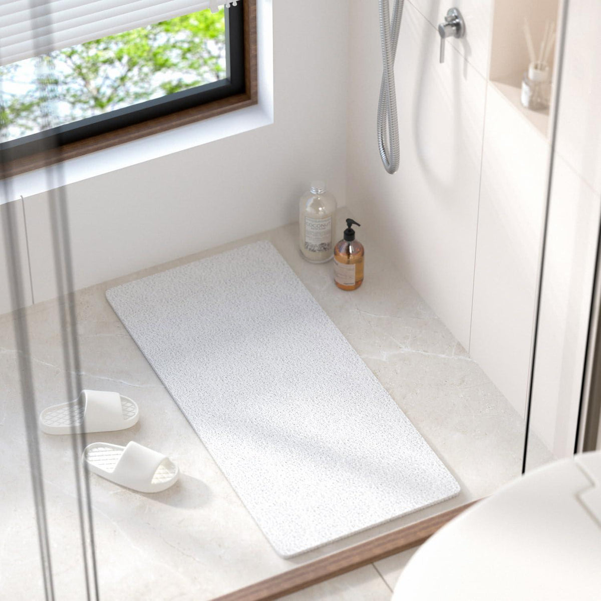 Rutschfeste Badewannenmatte 88x40cm – Weiche PVC Luffa Matte