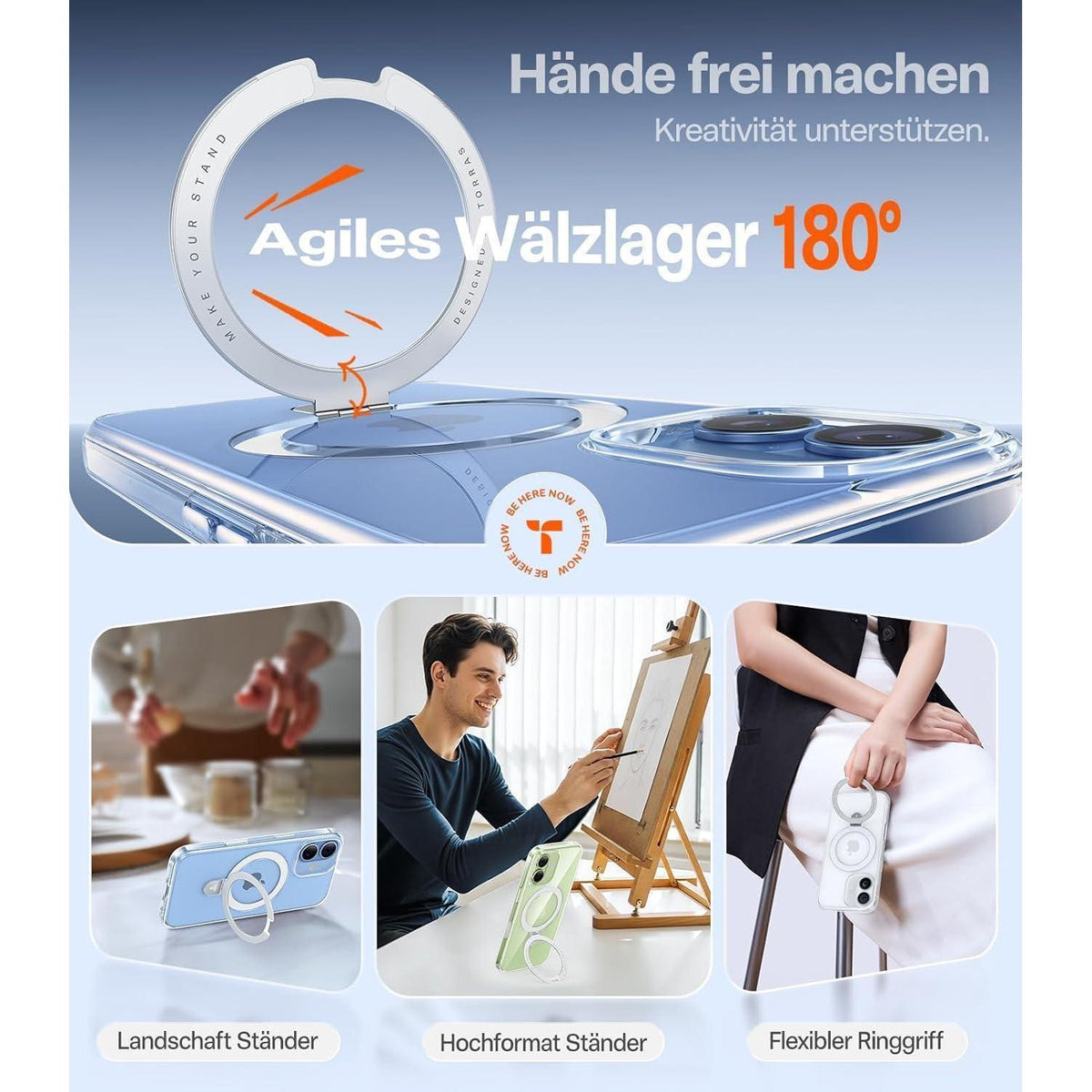 iPhone 17 Hülle mit Ständer & starkem MagSafe Magnet