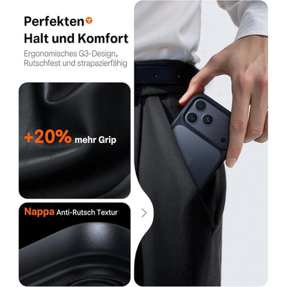 iPhone 17 Pro Hülle: Stoßfest, Kameraknopf-Schutz, Schwarz