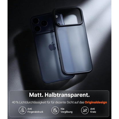iPhone 17 Pro Hülle: Stoßfest, Kameraknopf-Schutz, Schwarz