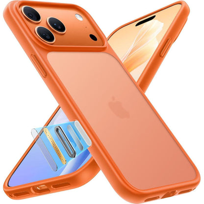 iPhone 17 Pro Max Hülle: Stoßfest, Kameraknopf-Schutz, Orange