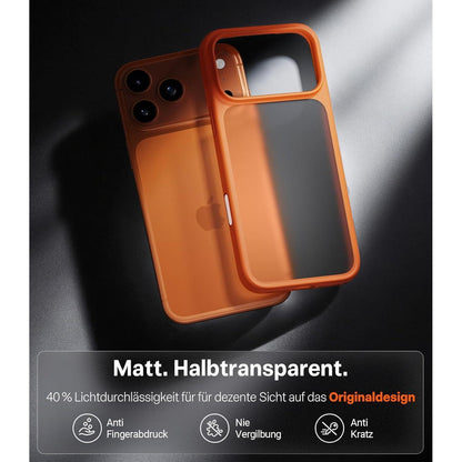 iPhone 17 Pro Max Hülle: Stoßfest, Kameraknopf-Schutz, Orange