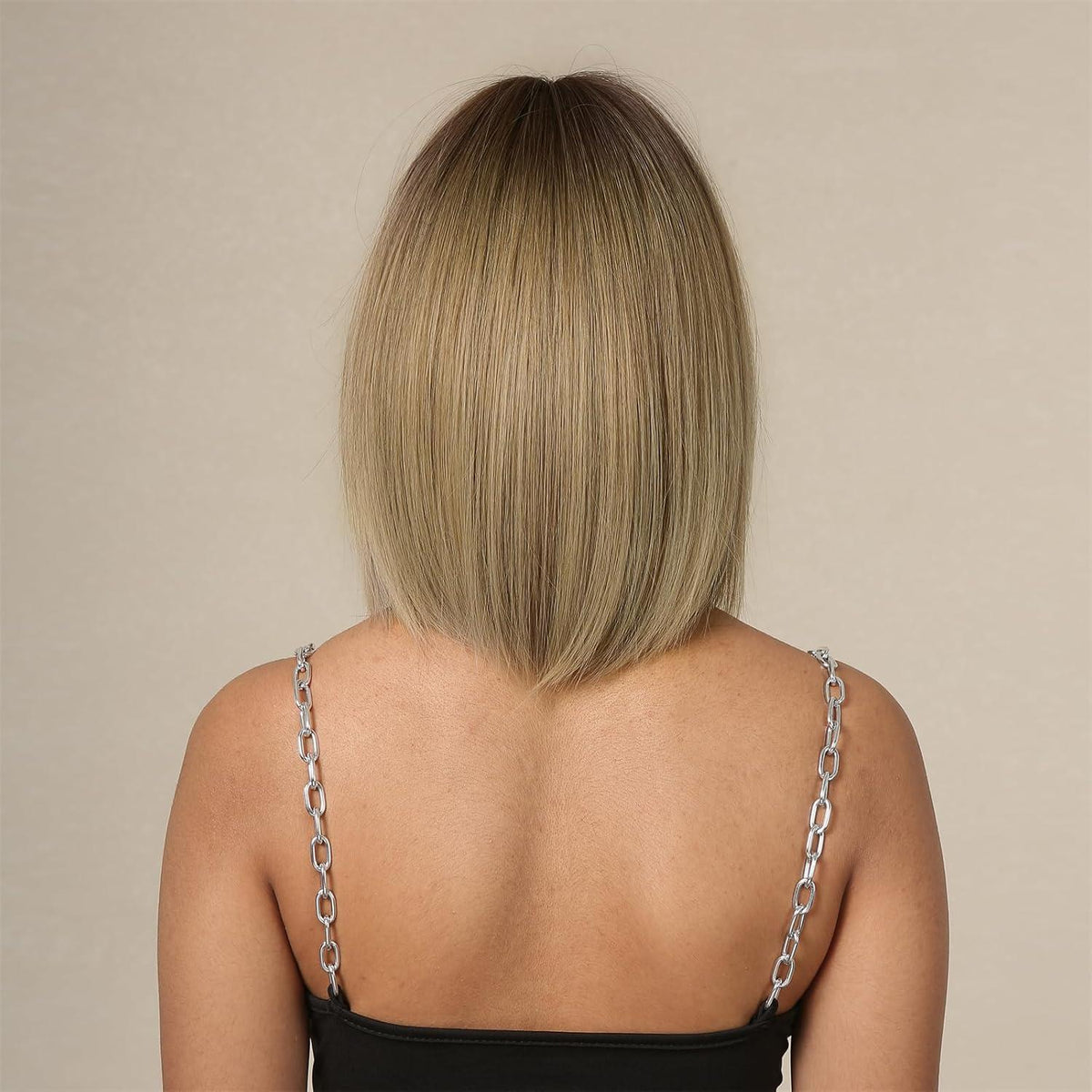 Blonde Bob Perücke mit Pony – Kurzes Haar für Damen