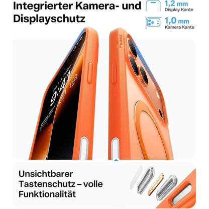 iPhone 17 Pro Max Hülle mit 360° Ständer & MagSafe - Orange