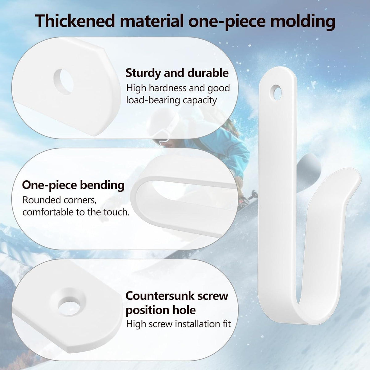 Skateboard Wandhalterung | Snowboard Aufbewahrung 4er Set