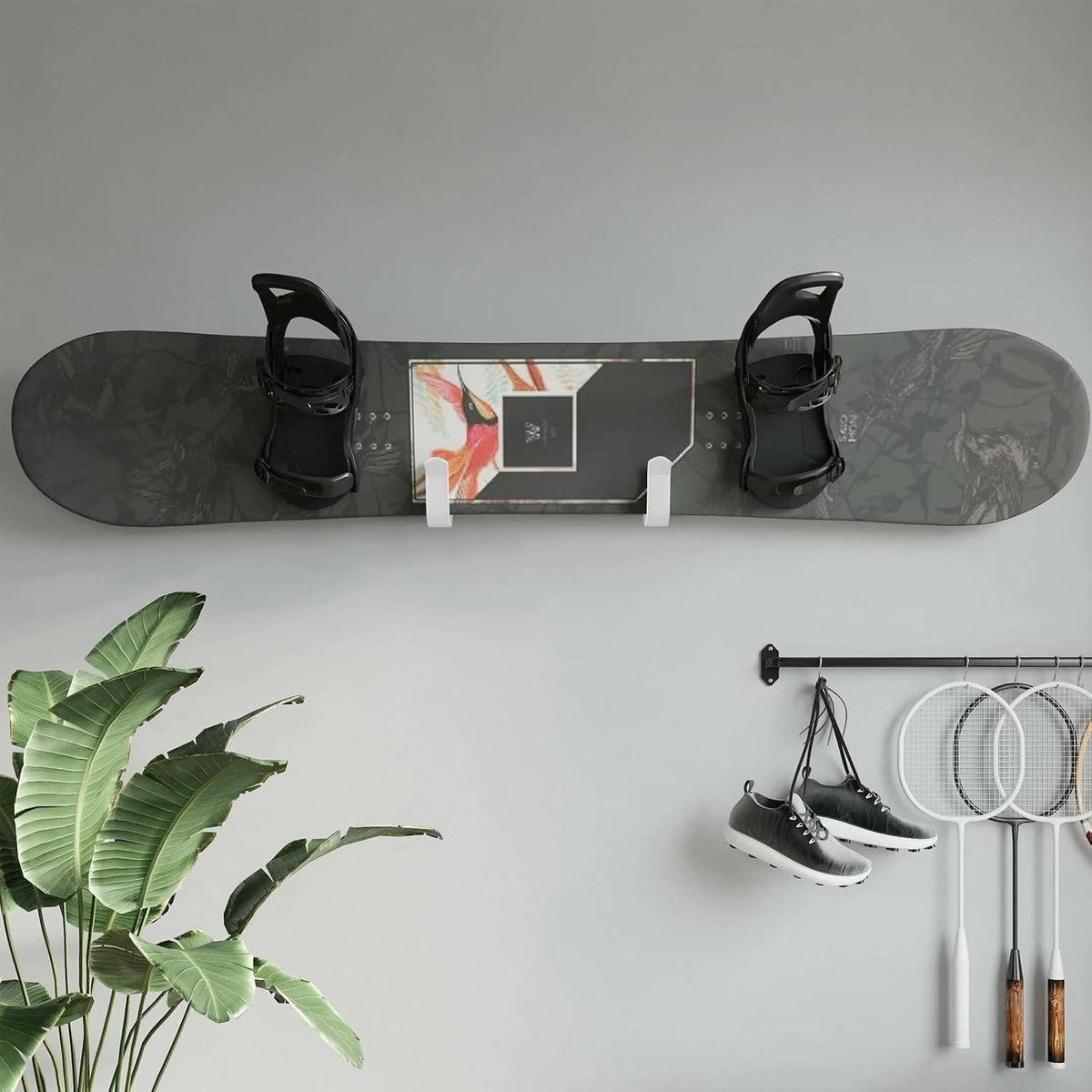 Skateboard Wandhalterung | Snowboard Aufbewahrung 4er Set