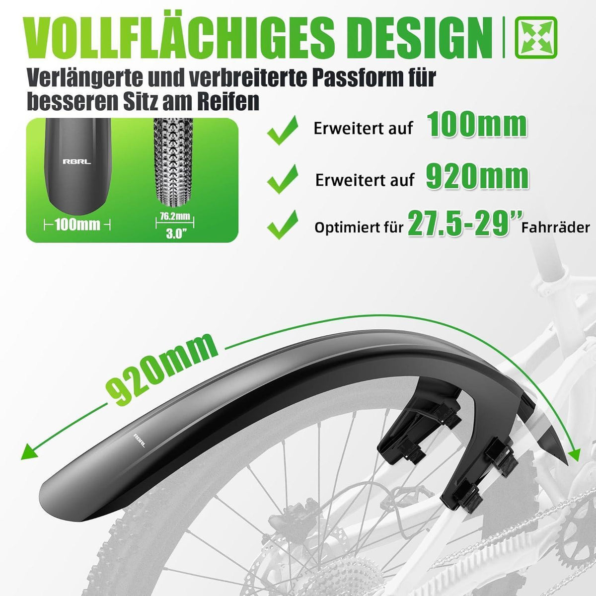 MTB Schutzblech Set 27,5/29 Zoll – Robuster Spritzschutz