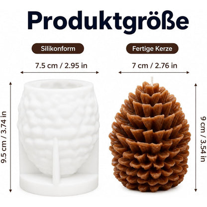 Silikon Kerzenform Tannenzapfen Weihnachten DIY Gießform