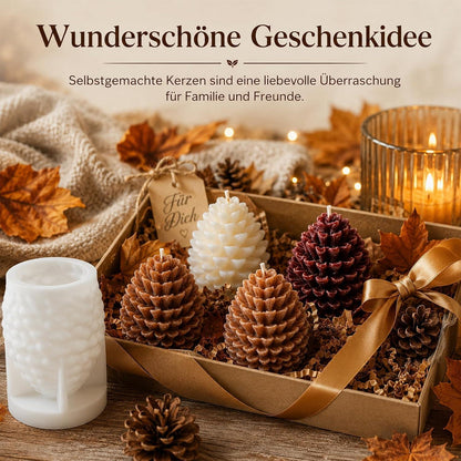 Silikon Kerzenform Tannenzapfen Weihnachten DIY Gießform
