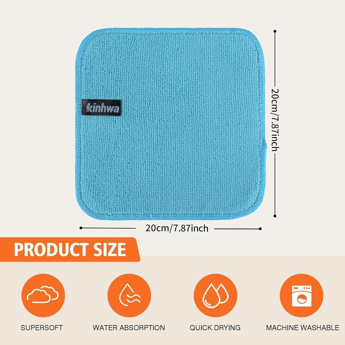 Mikrofasertücher 20x20cm – 10er Pack, farbig & fusselfrei