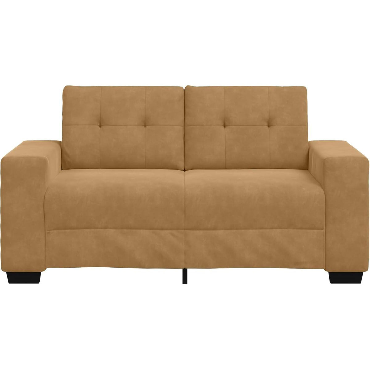 Samtsofa Zweisitzer Braun – Modernes Polstersofa 120 cm