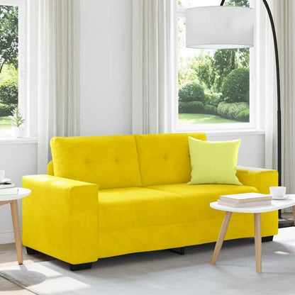 Gelbes Samt Sofa mit Schlaffunktion – Zweisitzer 140cm