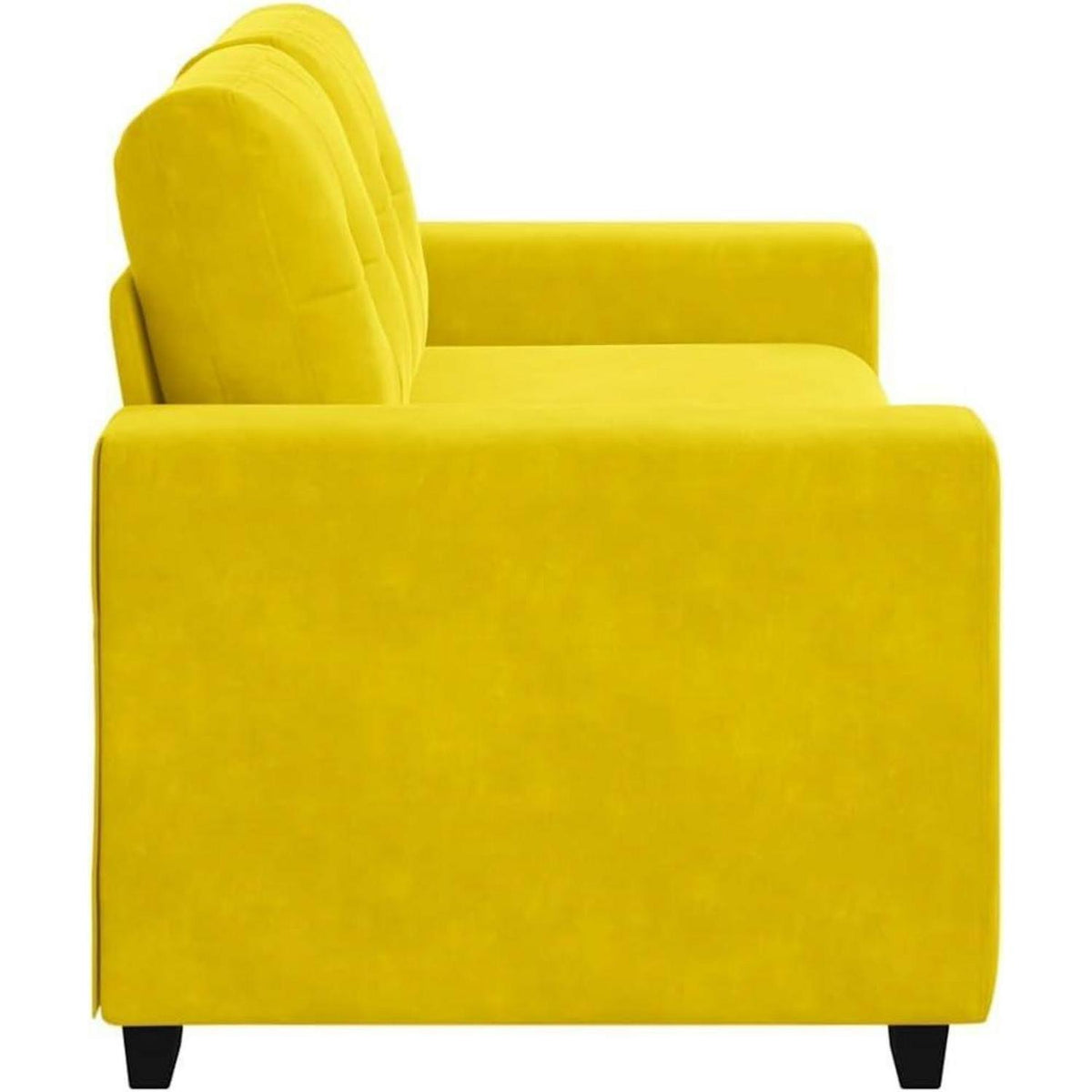 Gelbes Samt Sofa mit Schlaffunktion – Zweisitzer 140cm