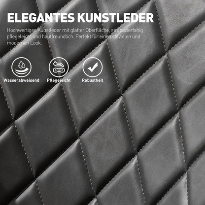 Drehbarer Esszimmerstuhl mit Armlehne – 6er Set Grau