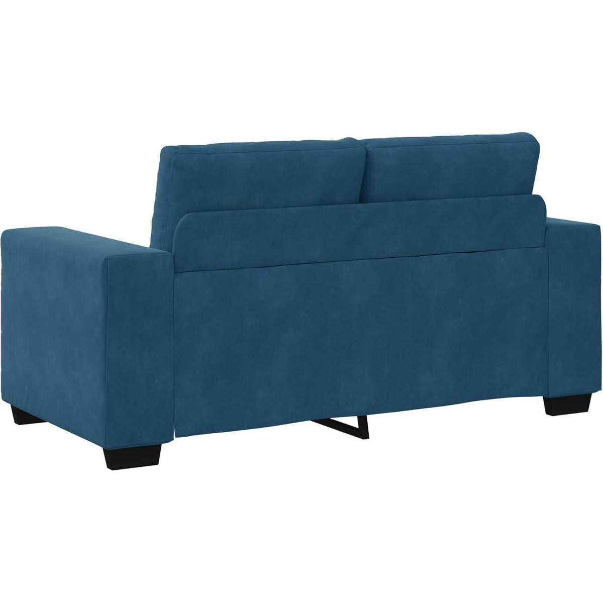 Modernes Zweisitzer Sofa Blau – Bequemes Leinen & Samt