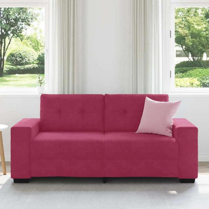 Zweisitzer Sofa Weinrot – Samt, Schlaffunktion & 140 cm